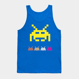 1 bit retro game alien Tank Top